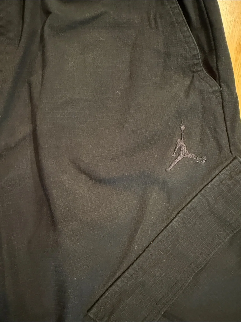Jordan Black Men's Cargo Pants with Elastic Waist